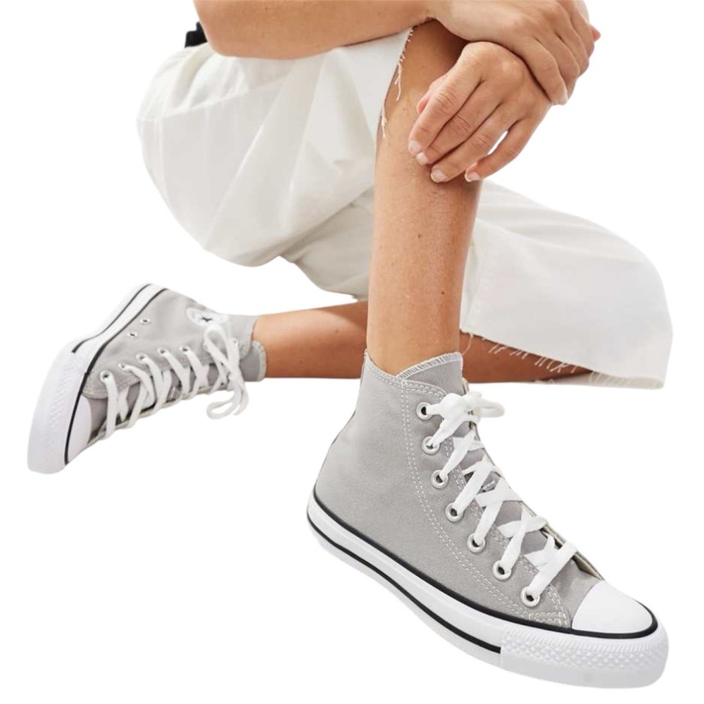 Converse Chuck Taylor All Star Hi trainers in grey - Picture 3 of 5